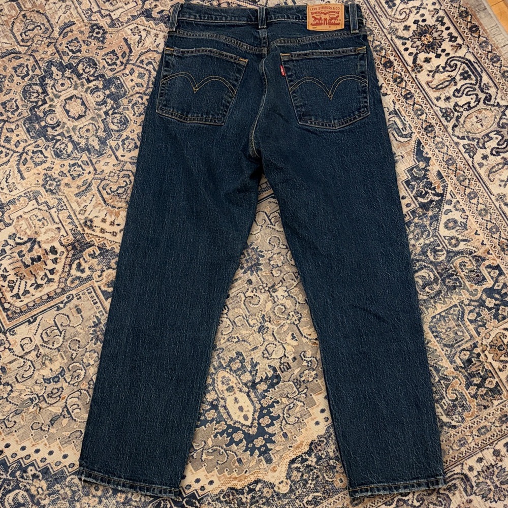 LEVIS 501 Dark Indigo Straight Jeans